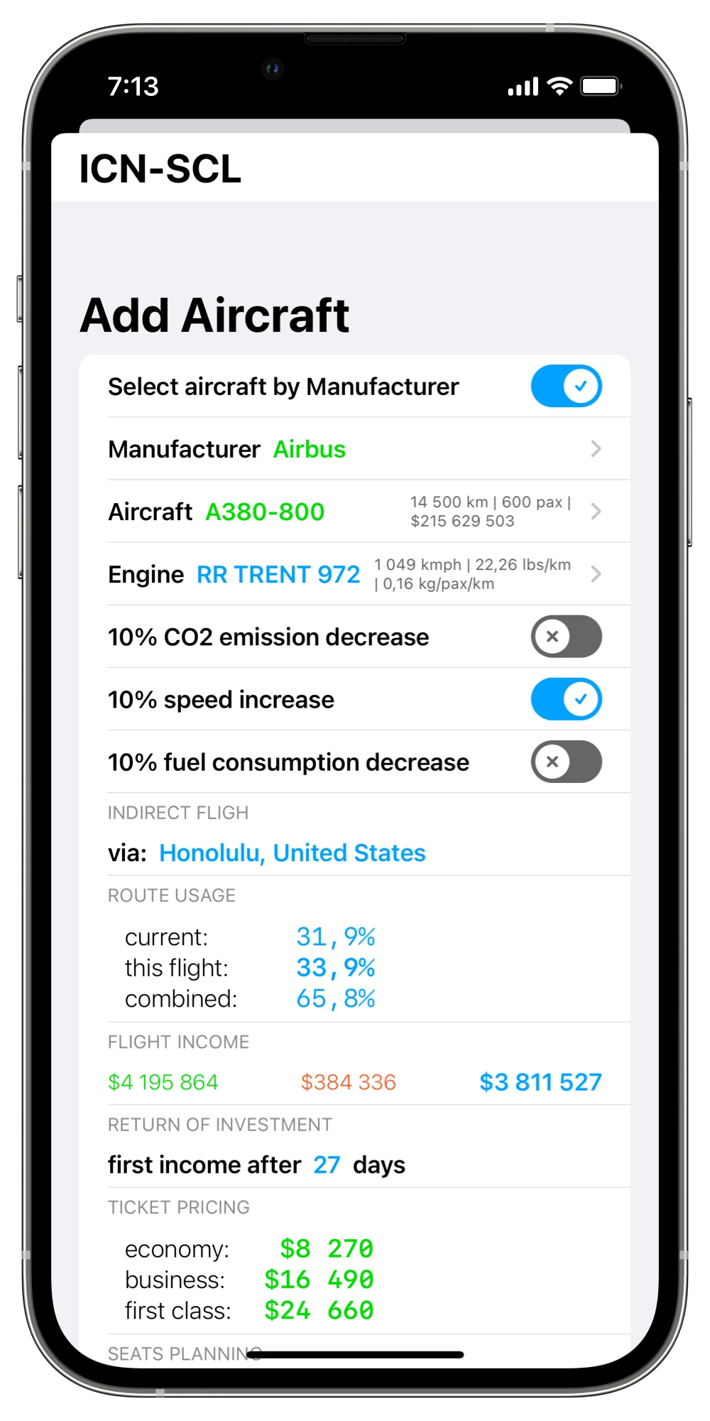 App Screenshot Add Aircraft